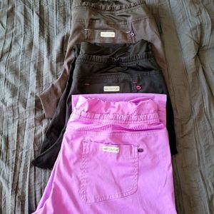 3 pair Med Couture scrub pants size L petite